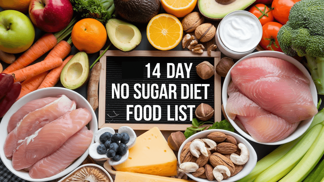 14 day no sugar diet food list