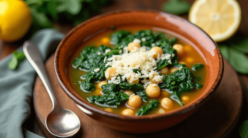 Spinach and Chickpea Soup a