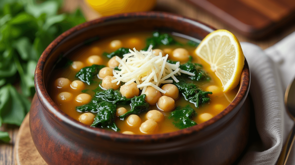 Spinach and Chickpea Soup b