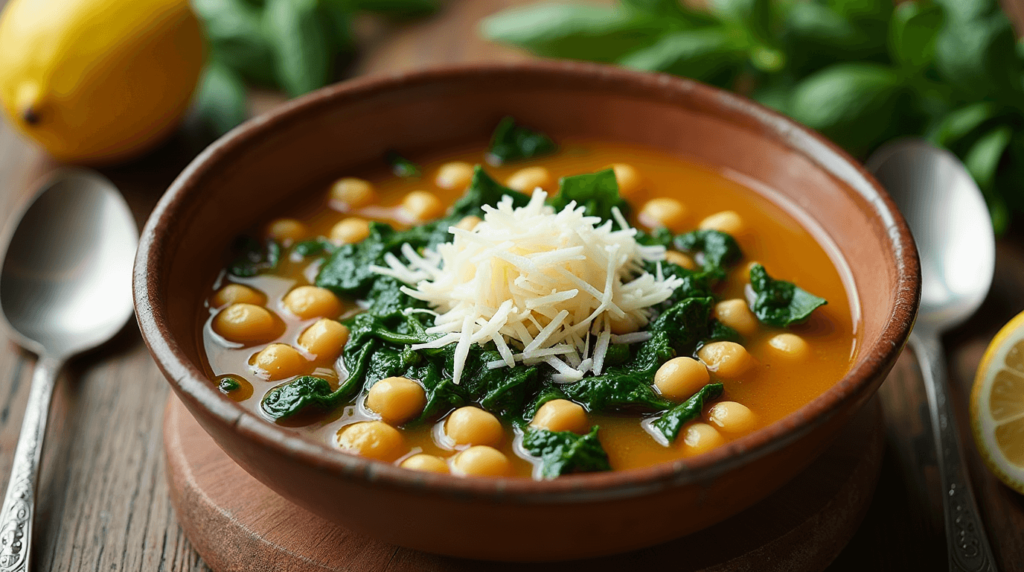 Spinach and Chickpea Soup c