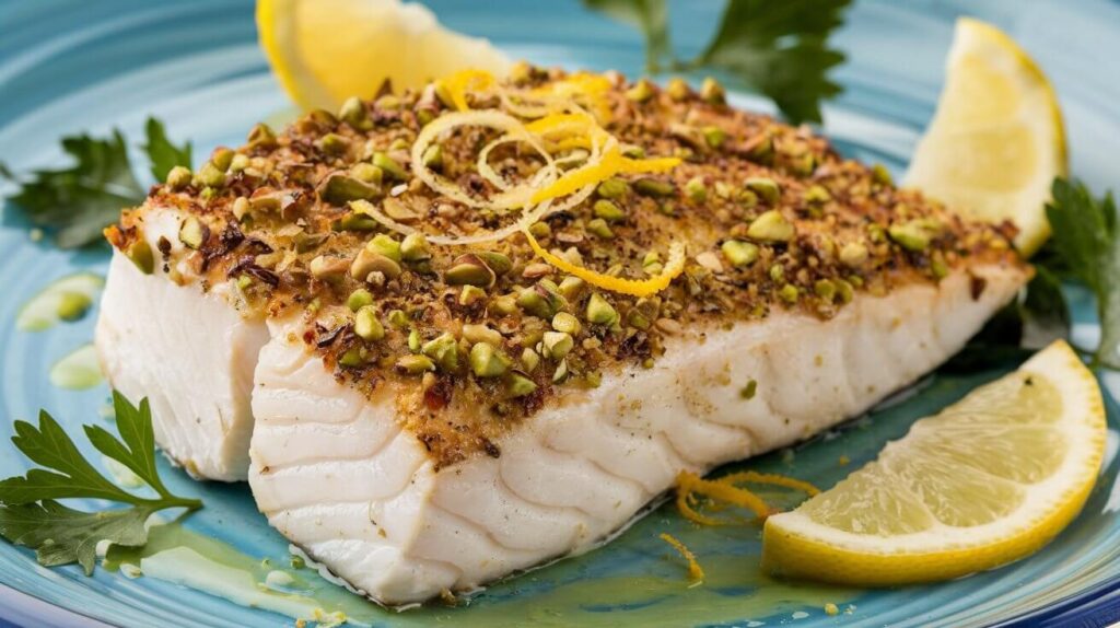 Pistachio-Crusted Halibut