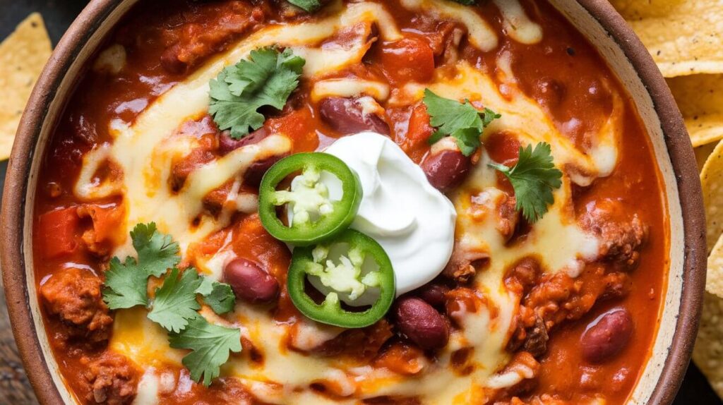 cheesy enchilada chili soup