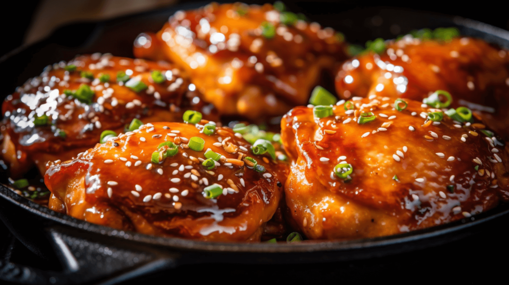 honey garlic chicken bowl