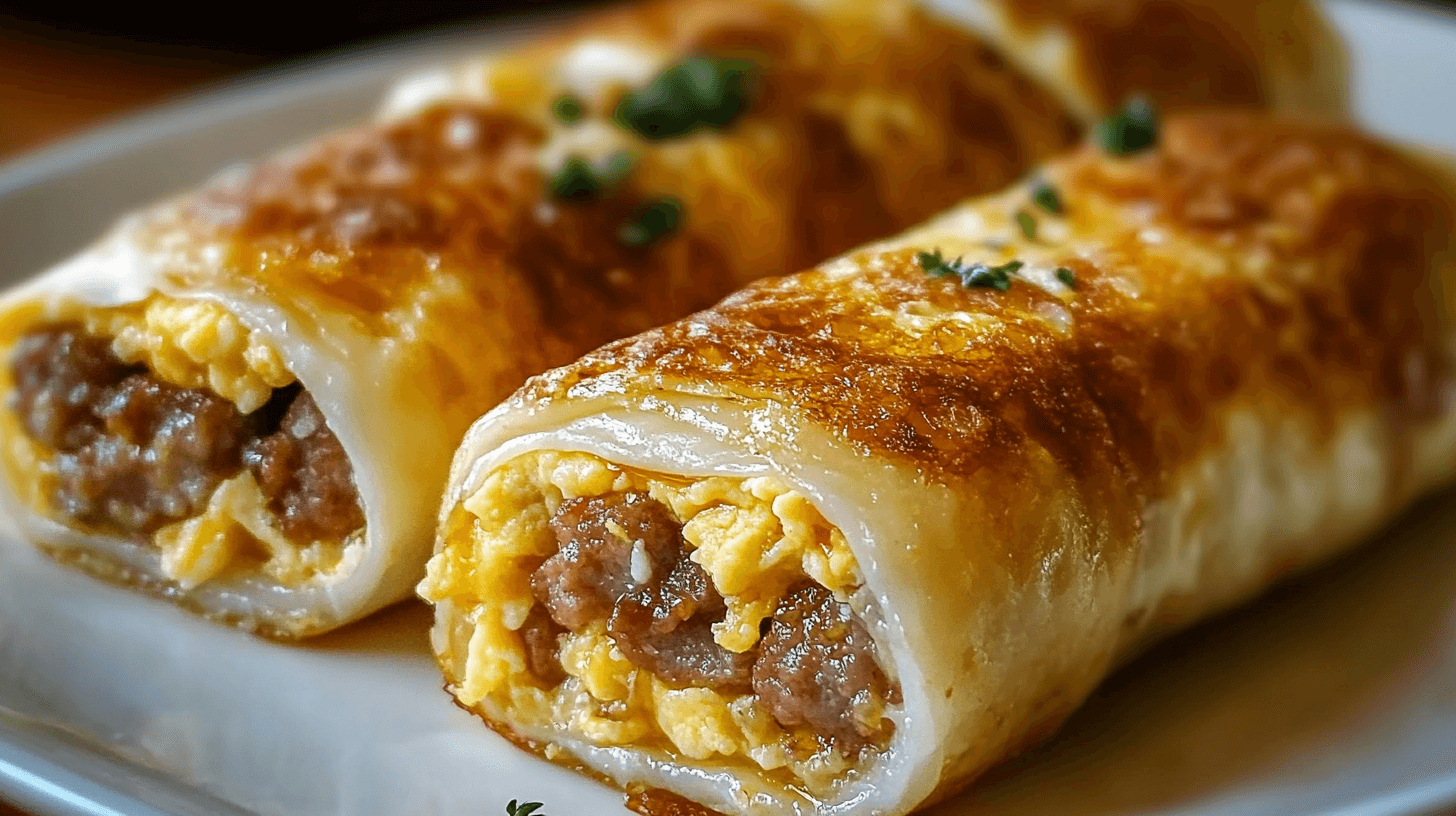 sausage egg and cheese breakfast roll-ups